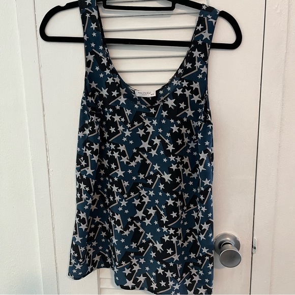 Silk Blouse from Equipment with stars, patriotic pattern - Picture 2 of 10